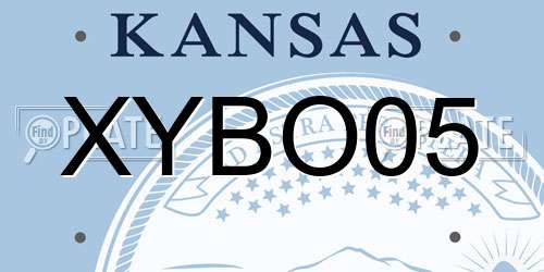 XYBO05 Kansas License Plate