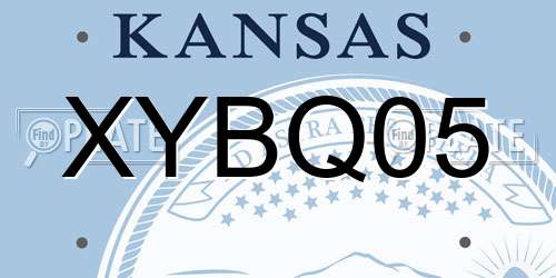 XYBQ05 Kansas License Plate