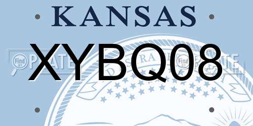 XYBQ08 Kansas License Plate