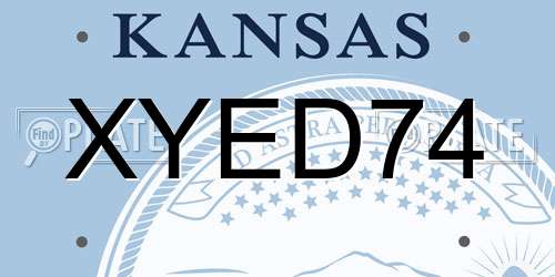 XYED74 Kansas License Plate