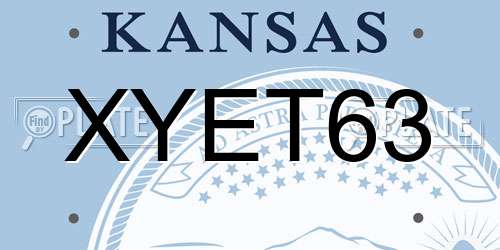 XYET63 Kansas License Plate