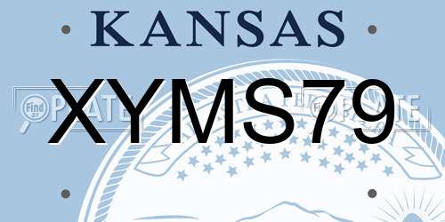 XYMS79 Kansas License Plate