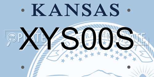 XYS00S Kansas License Plate