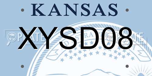 XYSD08 Kansas License Plate