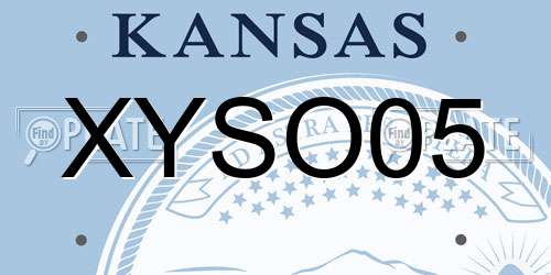 XYSO05 Kansas License Plate
