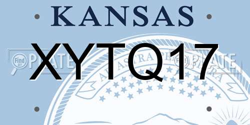 XYTQ17 Kansas License Plate