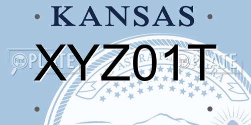 XYZ01T Kansas License Plate
