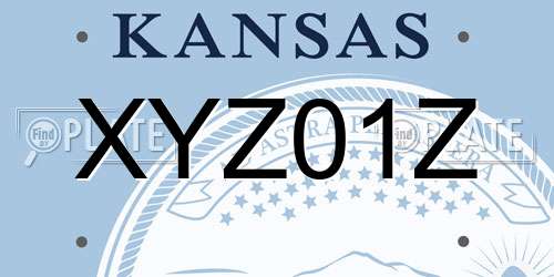 XYZ01Z Kansas License Plate