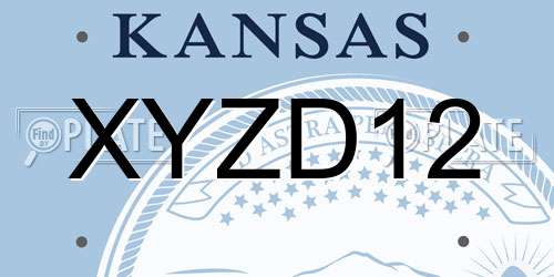 XYZD12 Kansas License Plate