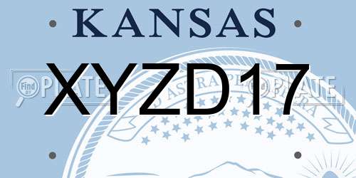 XYZD17 Kansas License Plate