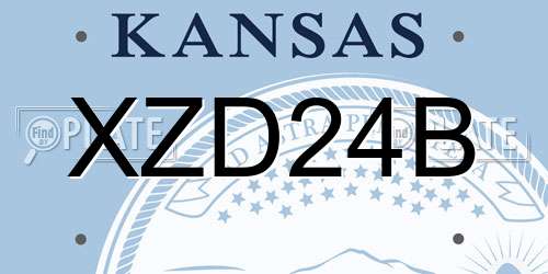 XZD24B Kansas License Plate