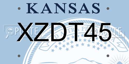 XZDT45 Kansas License Plate