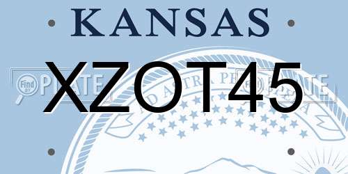 XZOT45 Kansas License Plate