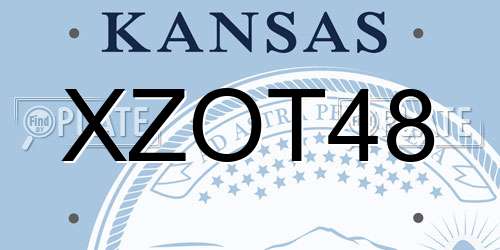 XZOT48 Kansas License Plate