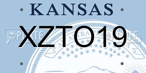 XZTO19 Kansas License Plate