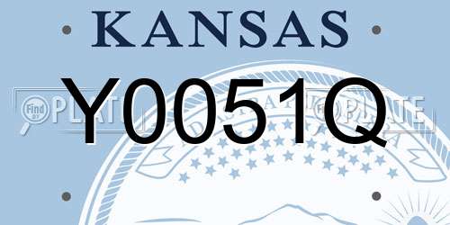 Y0051Q Kansas License Plate