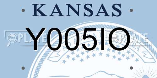 Y005IO Kansas License Plate