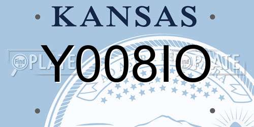 Y008IO Kansas License Plate