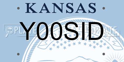 Y00SID Kansas License Plate