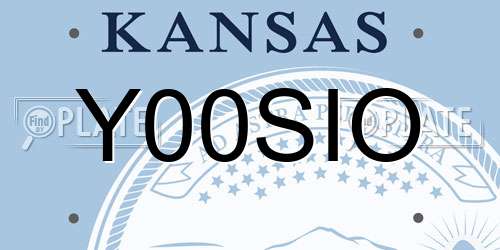 Y00SIO Kansas License Plate