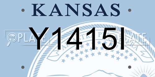 Y1415I Kansas License Plate