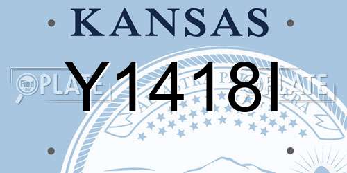 Y1418I Kansas License Plate