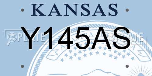 Y145AS Kansas License Plate