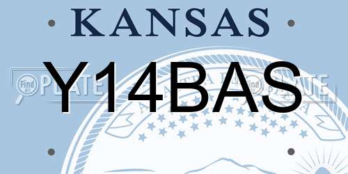 Y14BAS Kansas License Plate