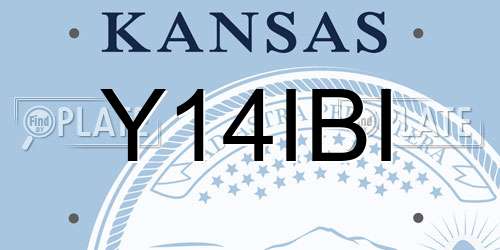 Y14IBI Kansas License Plate