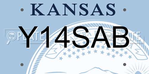 Y14SAB Kansas License Plate