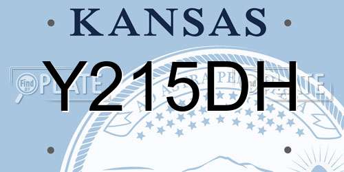 Y215DH Kansas License Plate