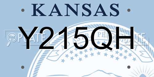 Y215QH Kansas License Plate
