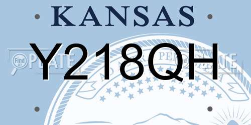 Y218QH Kansas License Plate