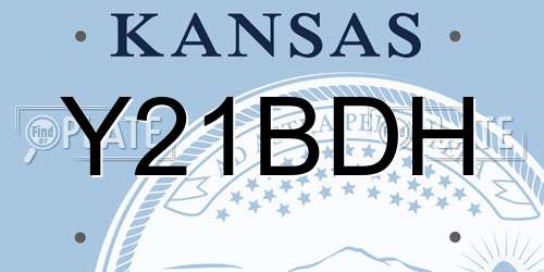 Y21BDH Kansas License Plate