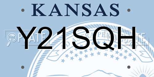 Y21SQH Kansas License Plate
