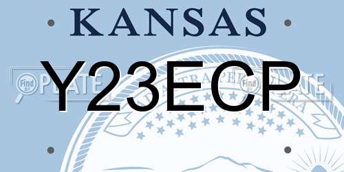 Y23ECP Kansas License Plate