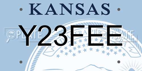 Y23FEE Kansas License Plate