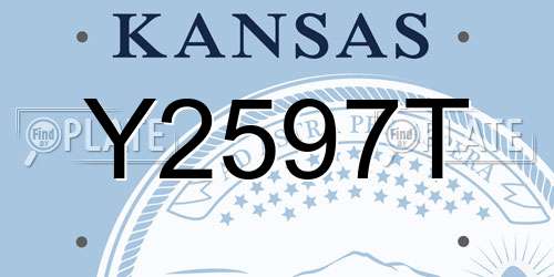 Y2597T Kansas License Plate