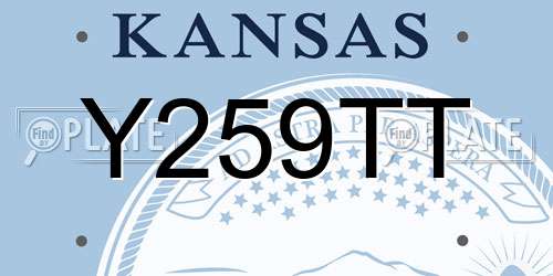 Y259TT Kansas License Plate