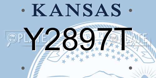 Y2897T Kansas License Plate