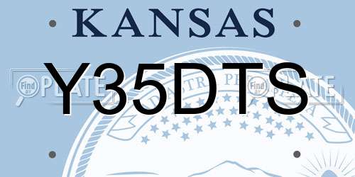 Y35DTS Kansas License Plate