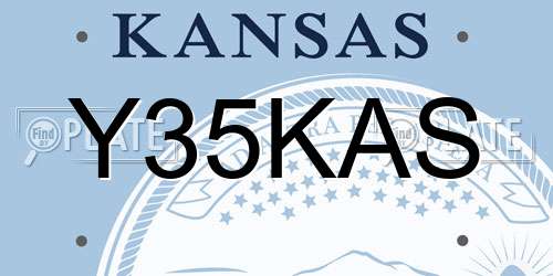 Y35KAS Kansas License Plate