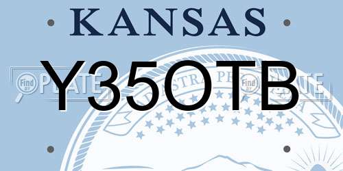 Y35OTB Kansas License Plate