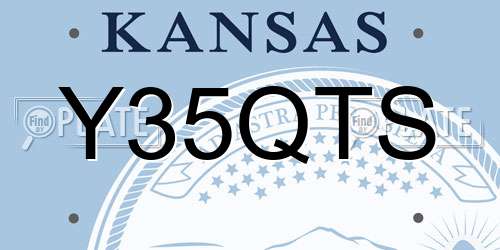 Y35QTS Kansas License Plate