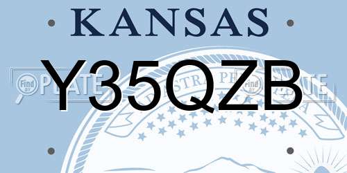Y35QZB Kansas License Plate