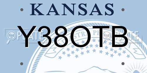 Y38OTB Kansas License Plate