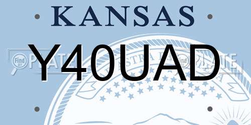 Y40UAD Kansas License Plate