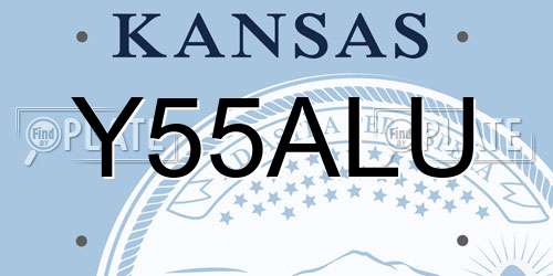 Y55ALU Kansas License Plate
