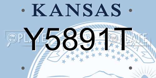 Y5891T Kansas License Plate