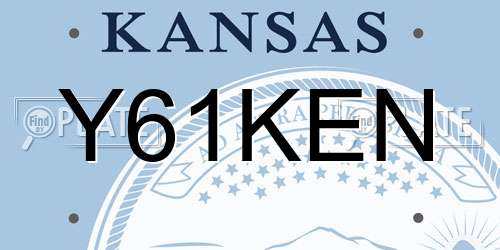Y61KEN Kansas License Plate